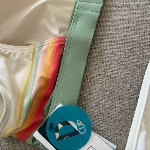 Rip curl retro Colorful Striped Bikini Set - D cup, XL, NWT - Picture 4 of 9